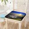 Kudde Sunrise Cloud Mountain Printed Chair Sitting S Bomull Mjuka stolar Dekorativ studentpallkontor Hemdekor Dekor