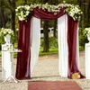 Décoration de fête arc de mariage drapé en mousseline de soie fond de photographie maison jardin anniversaire pendentif mur