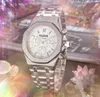 Screw Bezel Men's Chronograph Watch Day Date Classic Bracelet Quartz Battery Clock Man Stopwatch Rubber Stainless Steel Strap Running Seconds Stopwatch Watches