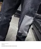Jeans pour hommes Gilet imprimé lettres sacs de travail jeans déchirés pantalons vêtements de rue pour hommes lavage droit vintage surdimensionné denim décontracté 230412