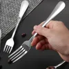 Dinnerware Sets 10 PCS Fork Table Stainless Steel Steak Forks Cutlery Dinner Fruit Salad Steak-18.5cm Total Length