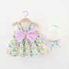 Vestidos de menina bebê vestido de verão padrão floral meninas festa estilo casual roupas para