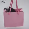 50 pezzi 3 dimensioni regalo bianco con manico sacchetto di carta Kraft marrone nero per confezionare piccoli gioielli rosa regalo per feste 210323273e