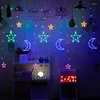 Strings 2023 Arrival Led Curtain String Light Star Moon Fairy For Window Wall Home Christmas Decoration