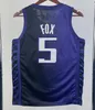 Impreso de De'aaron Fox Basketball Jersey Domantas Sabonis Malik Monk Keegan Murray Harrison Barnes Kevin Huerter Javale McGee Jason Williams Webber King City