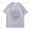 Мужские футболки Summer New Trend Street Fashion Web Print 2d Lose Completepe Top T230412