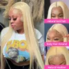 Synthetic Wigs Rosabeauty 34Inch 13x4 Straight 613 Honey Blonde Lace Front Human Hair Wig Brazilian Remy 13x6 Color Lace Frontal Wigs For Women 230412