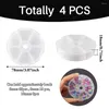 Jewelry Pouches 4Pcs White Round Plastic Bead Containers 6 Compartment Flip Top Storage Box Packaging Organizer