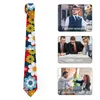 Bow Ties masculins Tie colorée de coues florales rétro imprimement mignon collier drôle