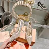 2023 fashion Dress Shoes Small Fragrance Light Mouth Single Shoes Sandals Women's Color Matching French Thick Heel Baotou Back Empty High Heels Size 35-40 -184