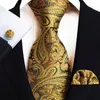 Bow Ties Sitonjwly Paisley Floral Neck Pocket Square Cufflinks Set For Mens Neckties Neckwear Accessories Men's Wedding Party Tie