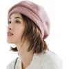 Berets 2023 Fashion Autumn en Winter Bird Check Beret vrouwelijke Britse retro literatuur schilder hoed Japanse systeemtrend dames