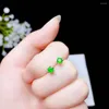 Boucles d'oreilles pendantes en argent Sterling 925 pour femmes, magnifiques pierres précieuses Diopside vert clair, bijoux ronds chics, cadeau de noël