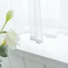 Curtain White Lace Sheer Window Valances Vintage Knitted Semi Rod Pocket Valance For Kitchen Cafe Dinning Bath Room 1 Pcs