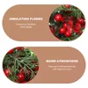 Decorative Flowers Outdoor Wreaths Front Christmas Spruce Tree Window Xmas Porch Holiday Pine Cone Rattan Artificial Garland