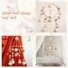 Rattles Mobiles Wooden Sheep Bed Bell for borns Bracket Mobile Hanging Toy Baby Rattle in Room Assembly 230411