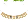 Feestdecoratie Guirnaldas Para Baby Douche Banner Verjaardag Linnen Garland Europese Amerikaanse Hangend