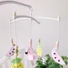 Mobiles Cute Baby Mobile Crib Holder 360 Degree Rotate Bracket DIY Bed Bell Hanging Toys Rattle Kid Nursery Room Decor J 230411