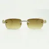 5.0 mm diamond buffs sunglasses 3524012 with natureal white buffalo horn legs and 56 mm Lenses