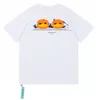 オフメンズデザイナーTshirt Men Sharts for Men Designer半袖通気性綿白い黒いシャツファッションレタープリントTシャツトップ419