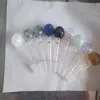 Tubo di fumo mini giaccino bong vetro a forma di metallo colorato di nuovo colore gambo per la bocca di sigaretta