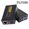 موصلات كابلات الصوت موسع VGA إلى LAN CAT5E/6 RJ45 Ethernet Adapter ومحول امتداد الصوت الاستريو مع US Plug DWWEF