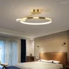 Chandeliers Modern Bedroom Lamps LED Chandelier Lights For Study Room Foyer Lustre Kitchen Indoor Lighting Round White Black Gold Fixtures