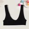 Yoga Outfit Sexy Seamless Sport Bra Wire Free Rib Brassiere Women's Plunge Bralette Underwear Top Female Comfy Lingerie Small Breasts