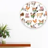 Horloges murales Style Country Farm Animal Cow Poulet Mouton Pig Corloge moderne Design Hanging Watch for Home Decoration Living Room Art