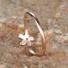 Band Rings Cute Rainbow Flower Daisy Ring Blue White Fire Opal Rings For Women Rose Gold Color Wedding Engagement Thin Ring Bands Jewelry AA230412