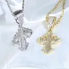 Iced ut nytt Cross Pendant -halsband för män Kvinnor Micro Pave Bling CZ PAVED Hip Hop Punk smycken Partihandel