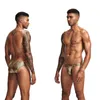 Mutande Snake Skin PU Leather Uomo Slip Bikini Sexy U Convex gay Intimo Uomo Intimo calzoncillos hombre slip pene perizoma W0412