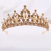 Haaraccessoires Kwaliteit Goudkleuren Crystal Crown For Girls Small Tiaras Hoofdtooi Prom Wedding Jurk Sieraden Bridal 230412