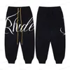 Calças masculinas Big Jacquard Rhude Sweat Pants Homens Mulheres 1 1 Alta qualidade Autumn Winter Lã Rhude de malha de malha dentro das etiquetas T230412