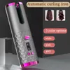 Curling Irons USB do włosów Curler Flat Iron Automatyczne włosy Curling Iron Curling Kobiety Curls Fale narzędzie Portable LCD Wyświetlacz 230412