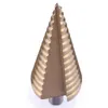 Freeshipping 3Pcs/lot Metric Spiral Flute Step HSS Steel 4241 Cone Titanium Coated Drill Bits Tool Hole Cutter 4-12/20/32mm Metal Drill Pktl