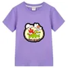 Футболки веревка ом nom Frog Cartoon Cartoon Feetk Game Kids Top Mabs Clothing Дети девочки летняя футболка с коротким рукавом 100% хлопок 230412