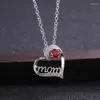 Pendentif Colliers Coeur Maman Collier Pour Femmes Avec 3 Couleurs Cristal Ras Du Cou Bijoux O Chaîne Grâce Cadeaux Fête Des Mères