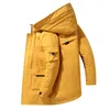 Homens Down Parkas Casacos de Inverno Homens Pato Branco Quente Com Capuz Long Down Jaquetas Outono Casual Top Parka Masculino Preto Fofo Casaco Bege Amarelo 231110