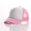 Designer Kids Trucker Hats 5 Panels Blank Sun Hats Mesh Baseball Caps Verstellbare Hysteresen Sommer Sport Für Kinder Ball Caps 52-56cm Rot Gelb Weiß Rosa 20 Farben