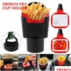 Auto -houder French Fry Cup voor incar -sausvak en hamburger vaste lucht ventilatie clip set accessoires dip drop levering mobiles motorfietsen dh7na