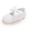 Primi camminatori Scarpe da bambina in cotone Scarpe retrò per bambini Prewalker Bianco Battesimo Infantile Fondo morbido