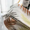 Gardinblad tryckta gardiner för vardagsrum sovrum modern minimalistisk bomull fransk fönster