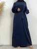 Etnik Giyim Selle Müslüman Kadın Abaya cepli İslami Günlük ve Basit Uzun Elbiseler Fas Kaftan Kadın Dubai Abaya Ramazan Siyah 230411