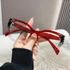 Sunglasses Women Fashion Cat Eye Anti Blue Light Glasses Designer Double Color Big Frame Reading Presbyopia Eyewear 2