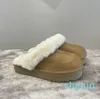 Sandały Triple Slipper wełna zimowa ciepła moda mężczyźni kobiety ubierają się klasyczny Khaki Pink