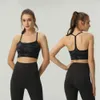 LU-08 Yoga Designer Tracksuit Women Girls Jogger Underwears Sports Underwear Yoga Running Dance Fitness Bra Y-Back Vest Black White