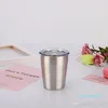 8oz Çocuk Şişe Paslanmaz Çelik Çocuk Kupaları Mini Çift Duvar Yalıtılmış Kids Tumbler 22 Kapak ve Pipetler1464923