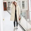 2023 Winter down Cotton Jacket Women's Long below the Knee Loose plus Size Cotton-Padded Coat Thickened New Cotton-Padded Coat Bread Coat