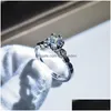 Rings mode dames verloving Hoge kwaliteit 1 karaat diamant verstelbare opening ring drop levering sieraden dhgarden otlut